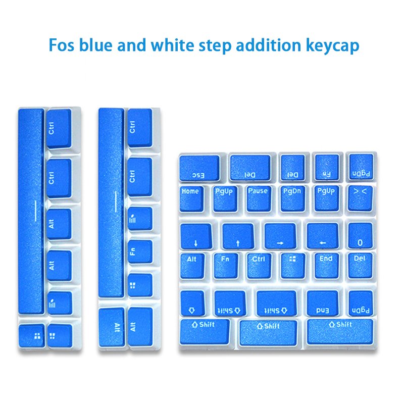Supplementary Double Shot PBT Opaque Gaming Keyboard Pudding KeyCaps for European and Spanish layout