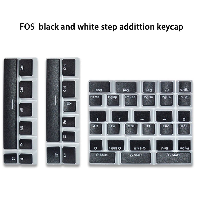 Supplementary Double Shot PBT Opaque Gaming Keyboard Pudding KeyCaps for European and Spanish layout