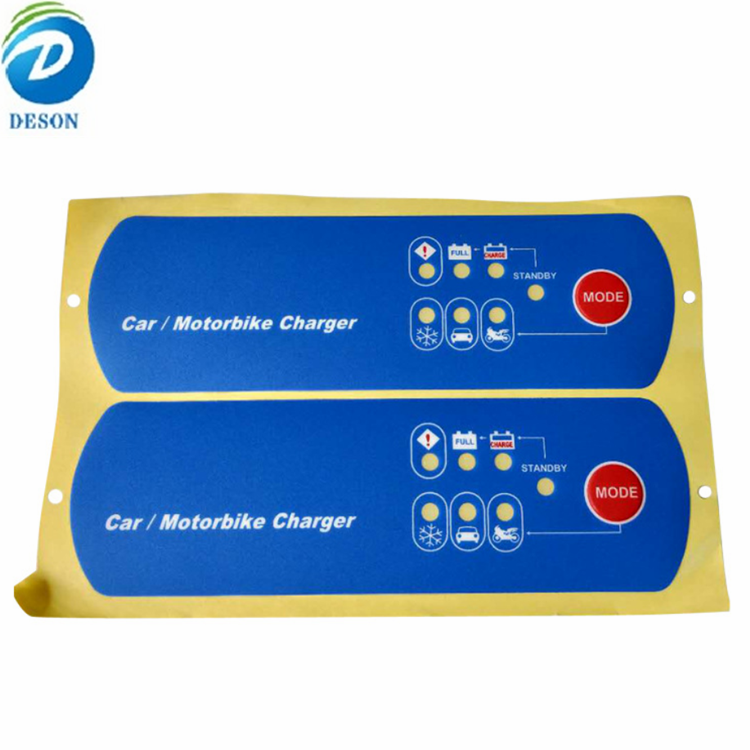 Deson Reverse Printed Velvet Custom Flexible Circuit Non-Tactile Acrylic Panel Glass Display Graphic Overlay Face Plate