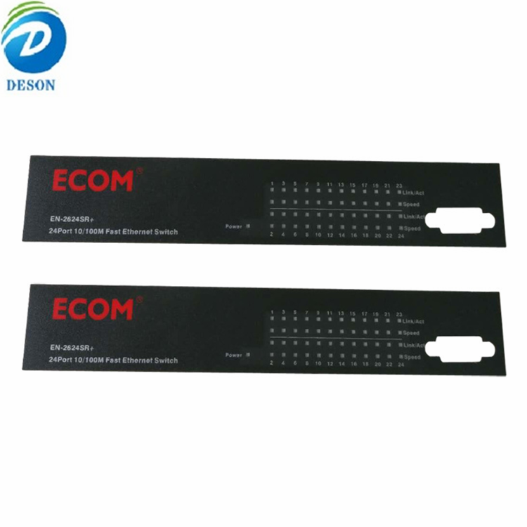 Deson Reverse Printed Velvet Custom Flexible Circuit Non-Tactile Acrylic Panel Glass Display Graphic Overlay Face Plate