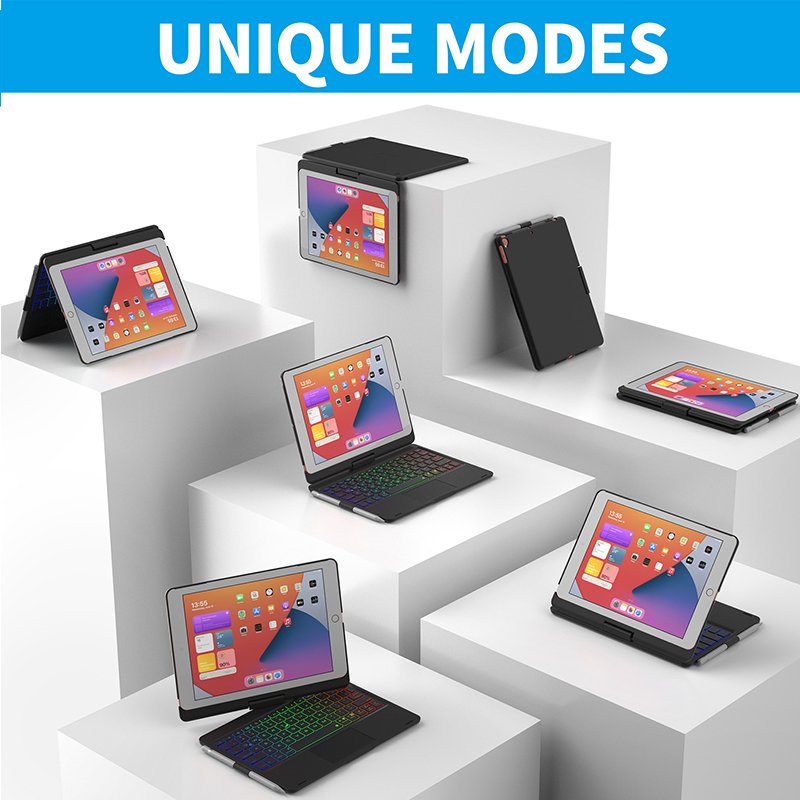 Keyboard Case for iPad 7th 8th 9th 10.2 Air 4 5 10 Gen 10.9 Pro 10.5 11 12.9 Cover for iPad Keyboard with Touchpad Backlight