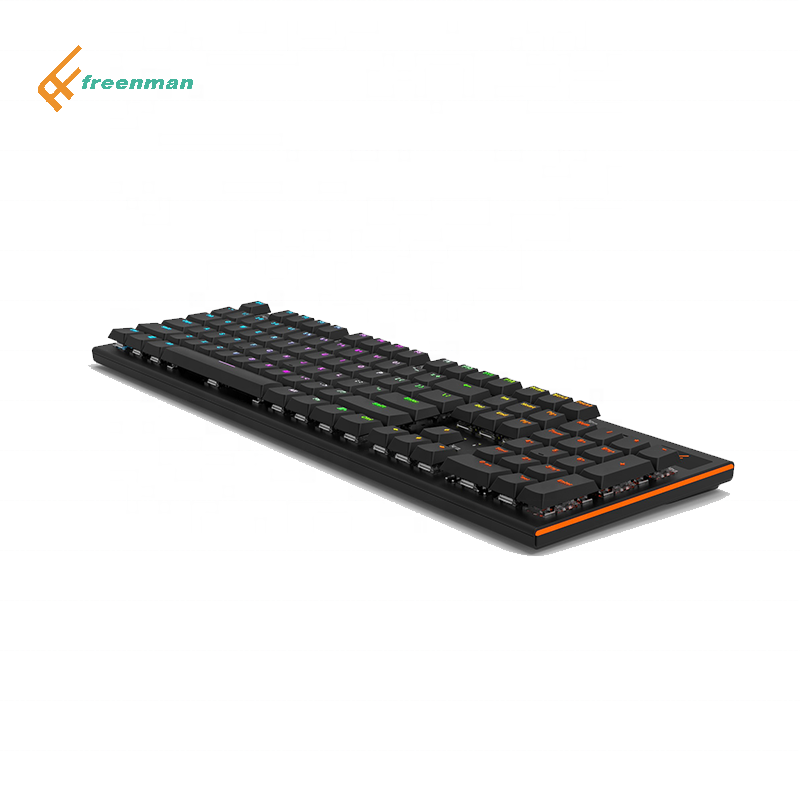 Freenman Ultra Thin Design Gaming Keyboard Backlight Wireless Keyboard RGB Metal Aluminum for PC Mechanical Desktop OEM Gua 100%