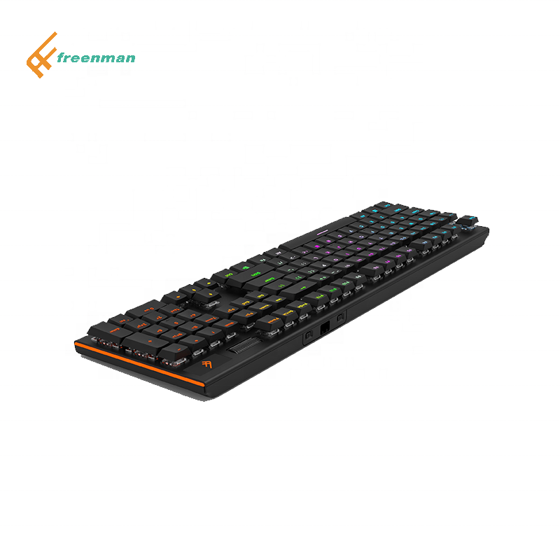 Freenman Ultra Thin Design Gaming Keyboard Backlight Wireless Keyboard RGB Metal Aluminum for PC Mechanical Desktop OEM Gua 100%