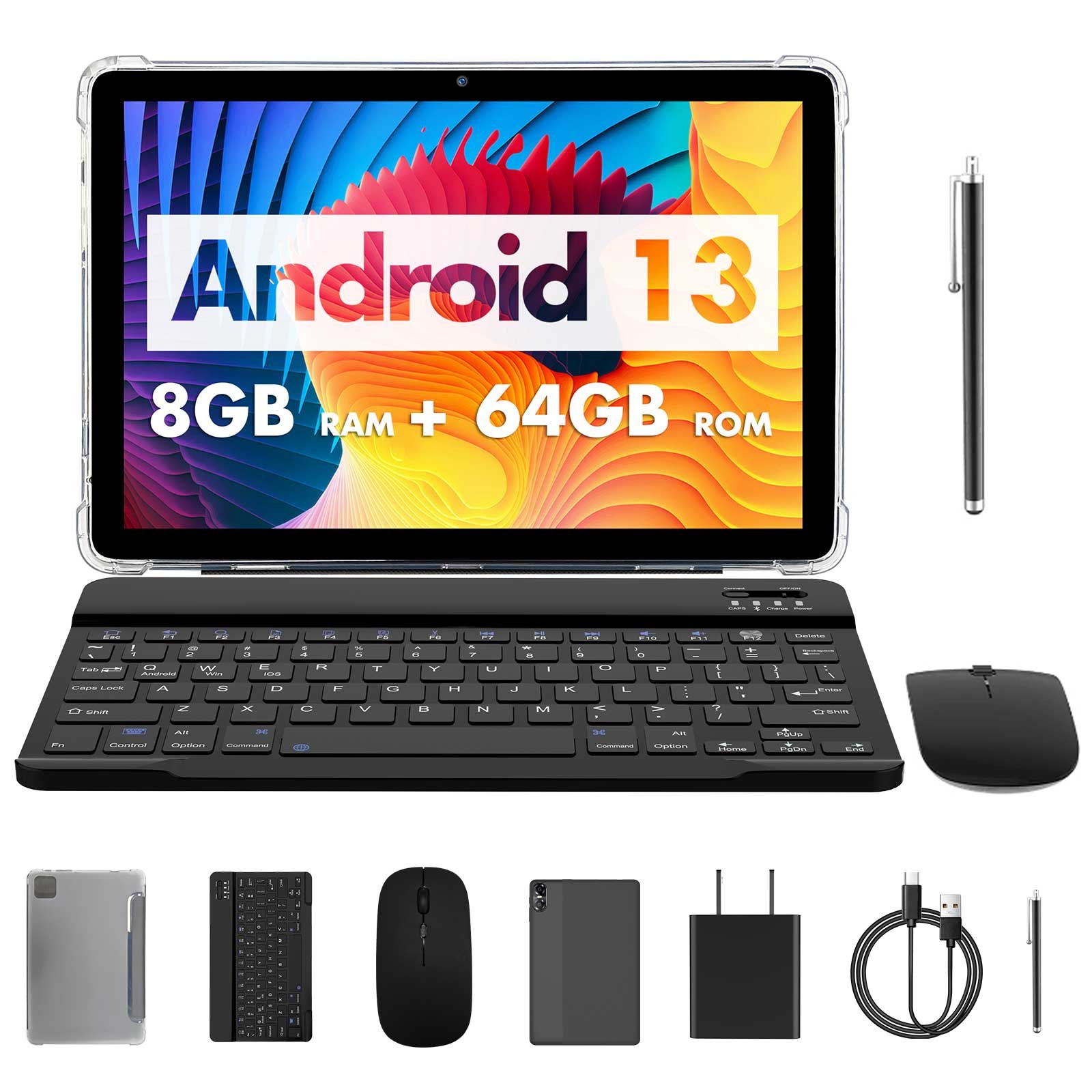 Best seller 10.1inch tablet pc Android with Octa core CPU support wifi 6, accessories including keyboard, protector cover