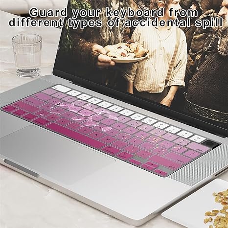 High-Quality Clear Silicone MacBook Keyboard Protector Cover Case for MacBook Pro 14" 16"/MacBook Air 15.3" 13.6"