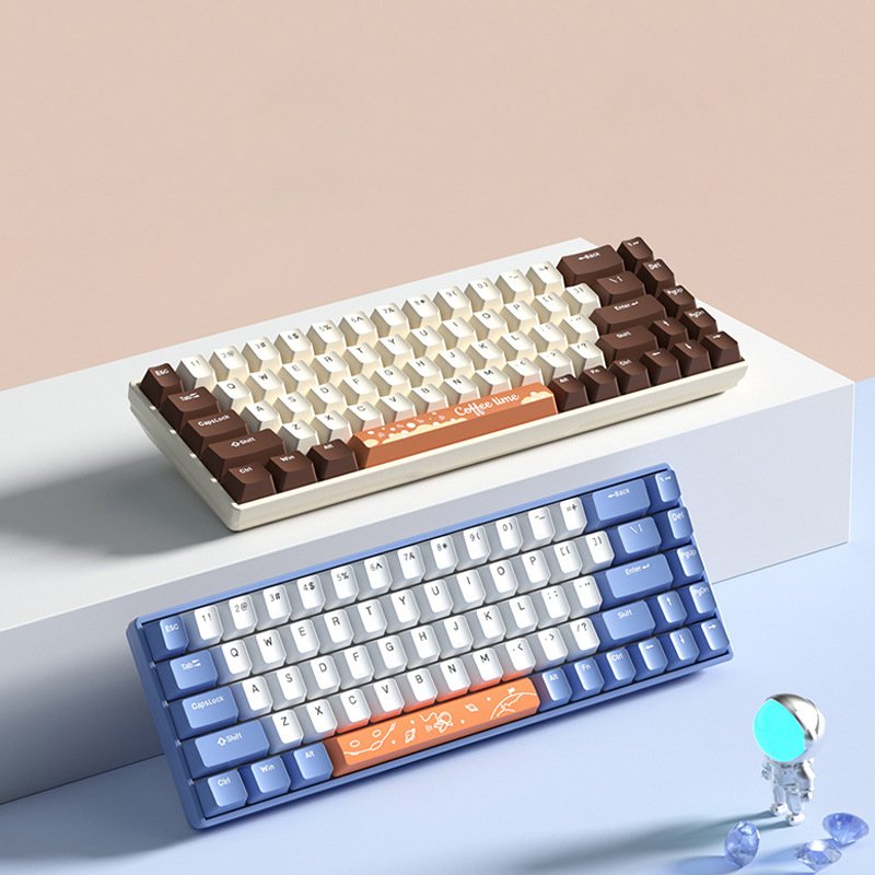 68 key low price Custom wireless electronics rechargeable notebook Mechanical Desktop diy pc wired mini backlit gaming keyboard