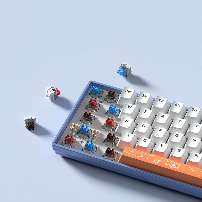 68 key low price Custom wireless electronics rechargeable notebook Mechanical Desktop diy pc wired mini backlit gaming keyboard