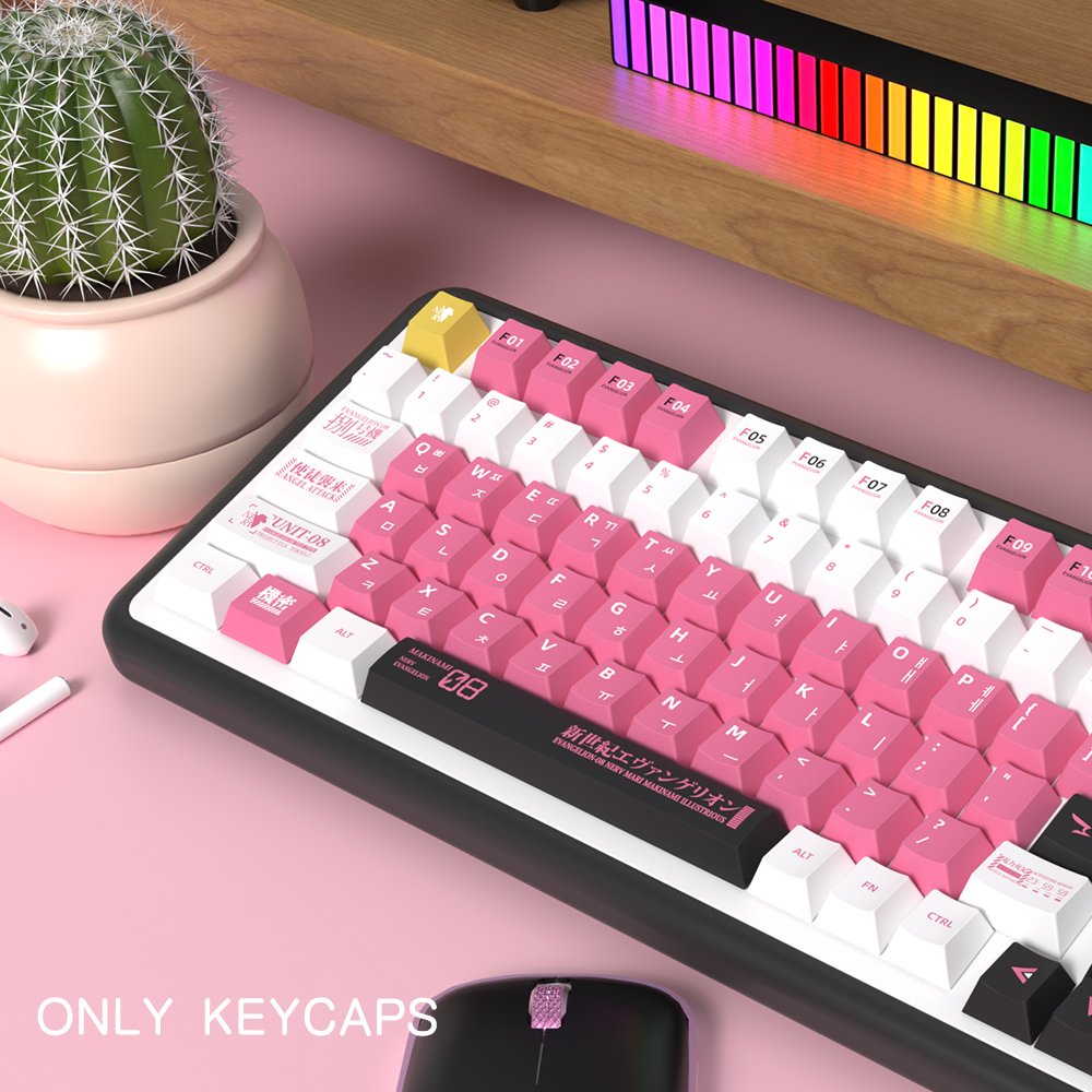 156 keys Brazil Portuguese ISO UK layout Keycap French AZERTY Cherry profile PBT Dye Sub keycaps for gaming keyboards girls gift