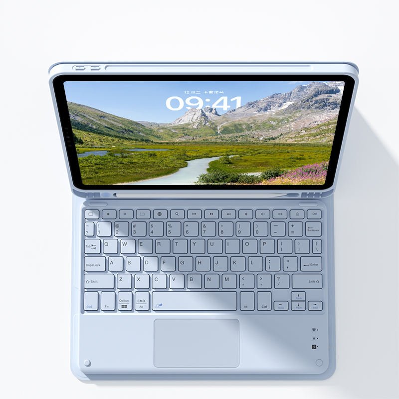 Kenke Magic Keyboard 10.5 inch Office Portable Touchpad Wireless Keyboard Leather Protective Cover For iPad 10th 10.9 inch Case
