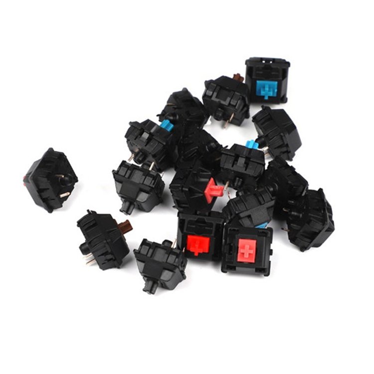 61/74/104/108 Keys Blue Black Brown Black 3Pins Single LED Diode Gaming Mechanical Keyboard Push Button Switch