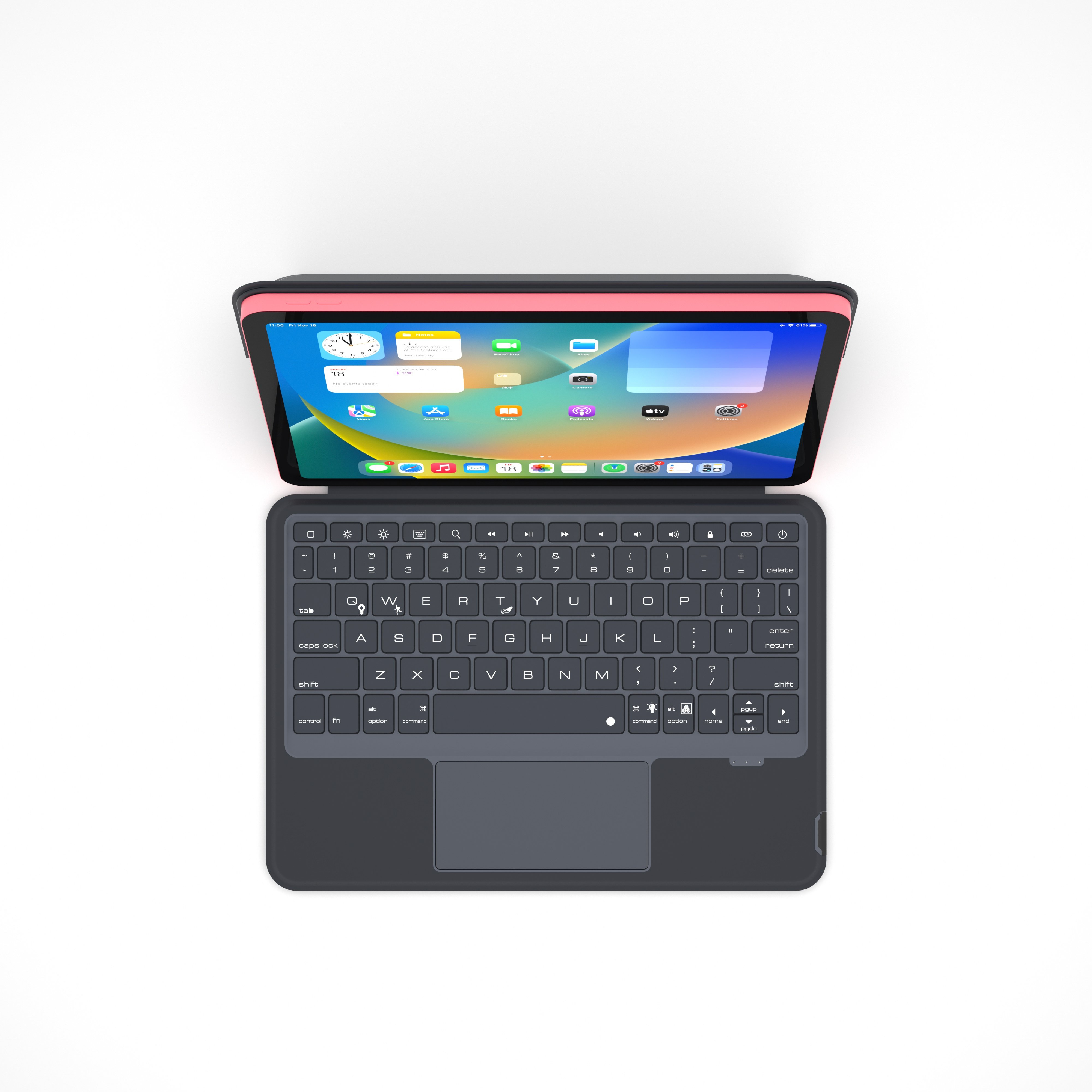 Double-sided clip magnetic suction case for iPad 10th Generation 10.9 inch 2022 with wireless keyboard