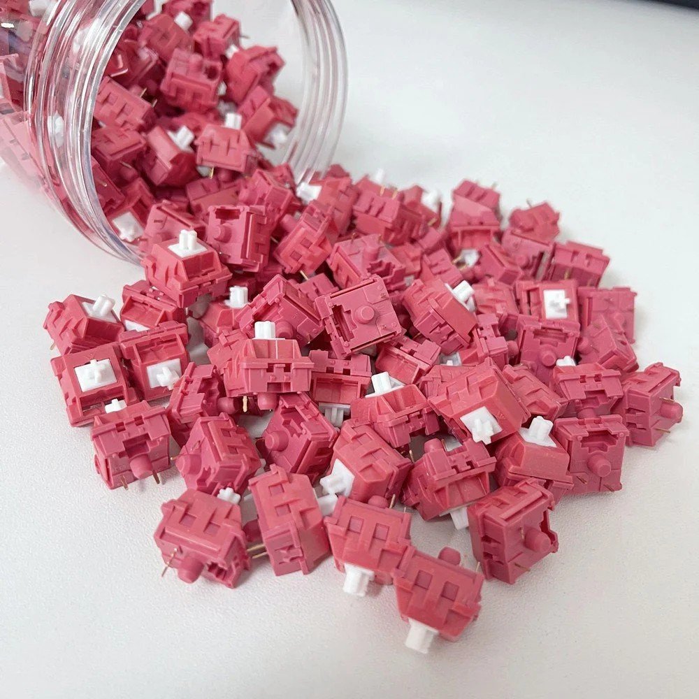KTT Grapefruit Linear 45g Switch for Mechanical Keyboard Factory-Lubed 3-pin Switch