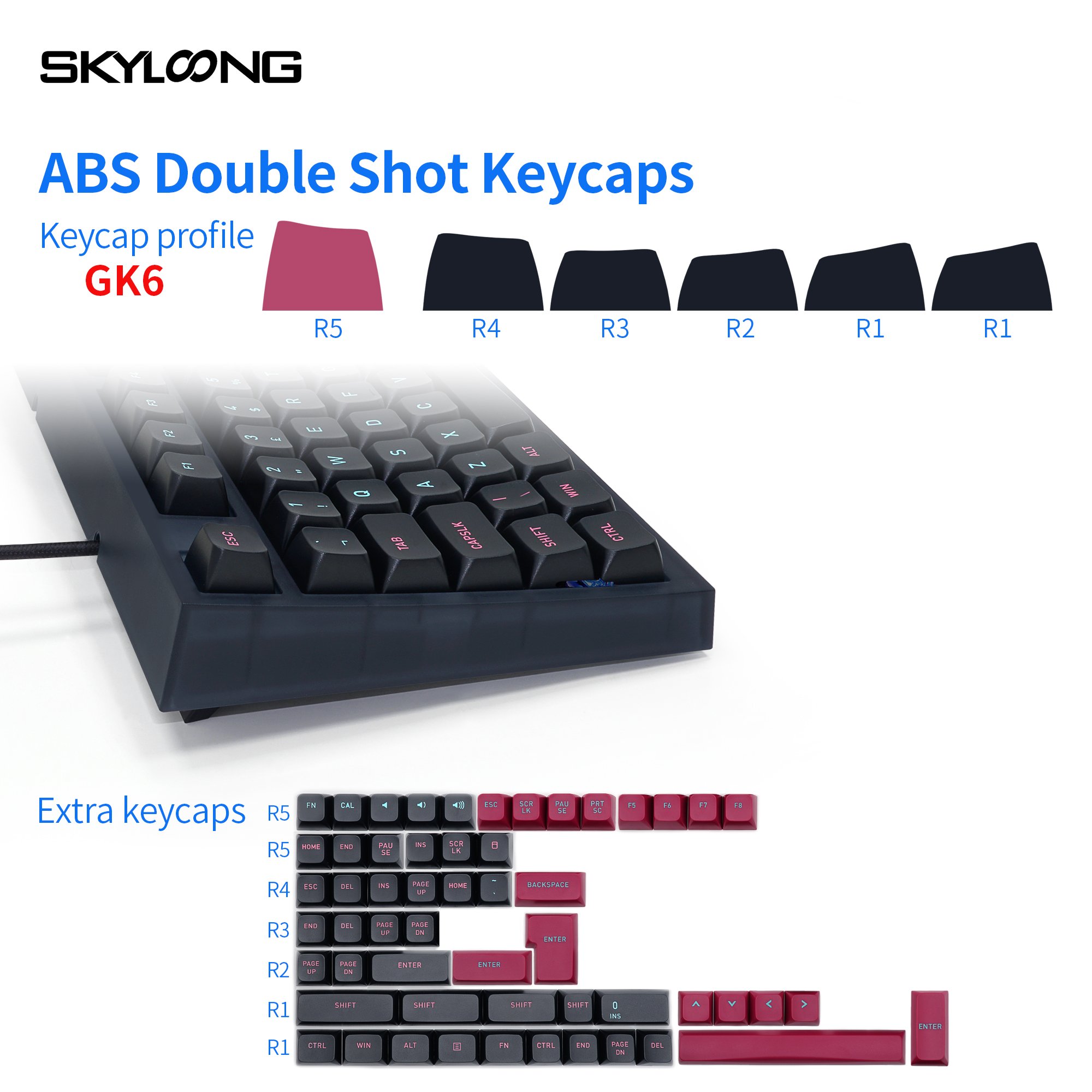 SKYLOONG first ISO layout Glaicer/ gateron switch hotswap rgb colorful pbt keycaps 96% gaming mechanical keyboard GK980