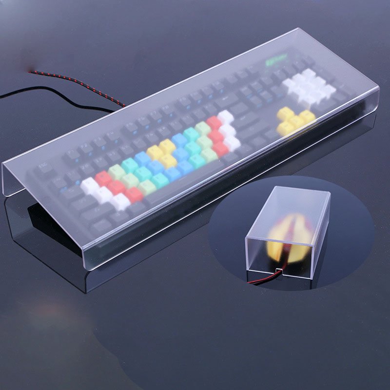 Transparent PC organic glass bending processing keyboard protective cover and mouse box