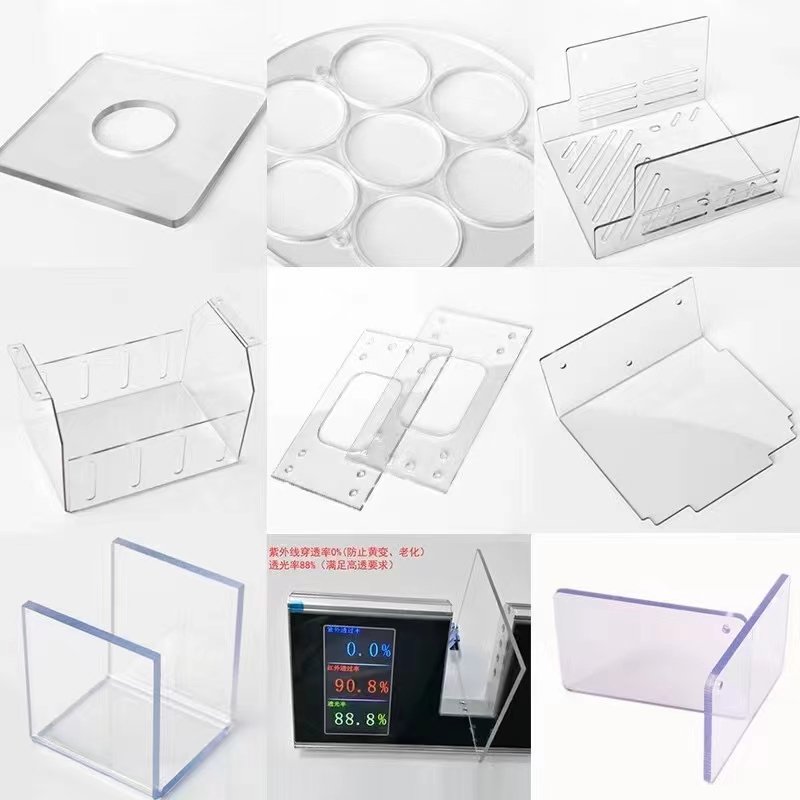 Transparent PC organic glass bending processing keyboard protective cover and mouse box