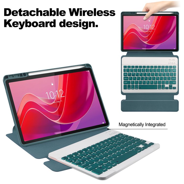 360 Degrees Rotary Acrylic 11 Incch Tablet 2024 Tb330FU TB331FC Wireless Keyboard Case Cover for Lenovo Tab M11 Xiaoxin Pad