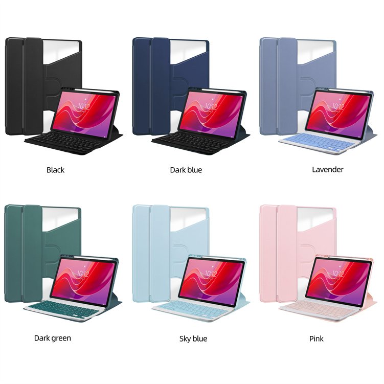 360 Degrees Rotary Acrylic 11 Incch Tablet 2024 Tb330FU TB331FC Wireless Keyboard Case Cover for Lenovo Tab M11 Xiaoxin Pad