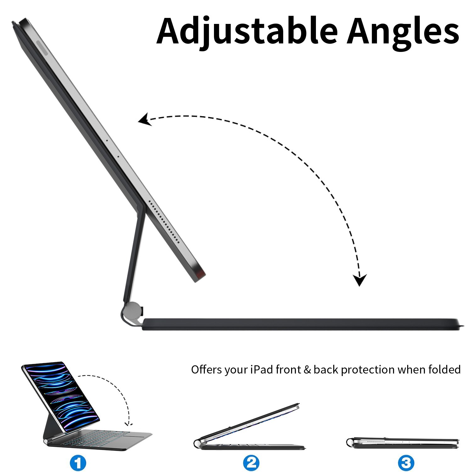 Magic Keyboard for iPad Pro 11 12.9 Air 4 Air 5 for iPad 10th Generation Pro 12.9 6th 5th 4th 3rd Gen Smart Cover Magnetic Case