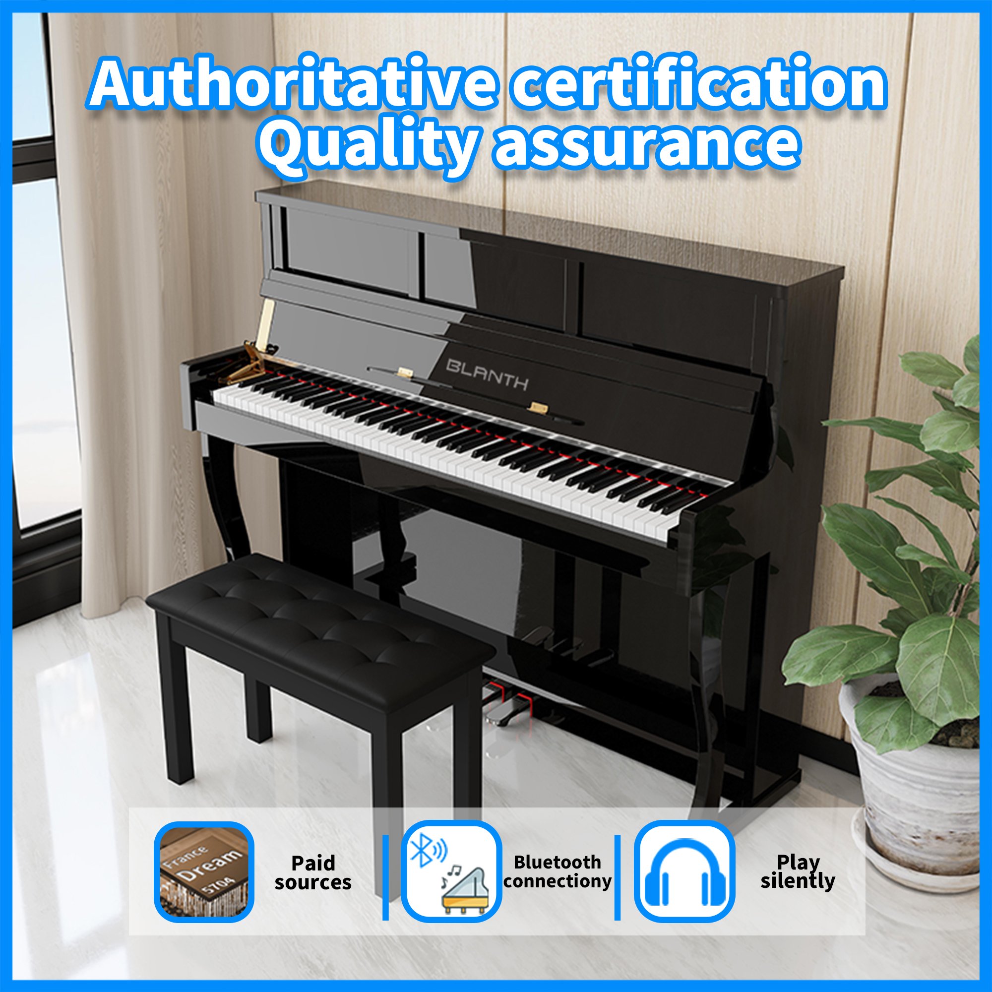 acoustic piano keyboard electronic piano digital piano 88 weighted keys