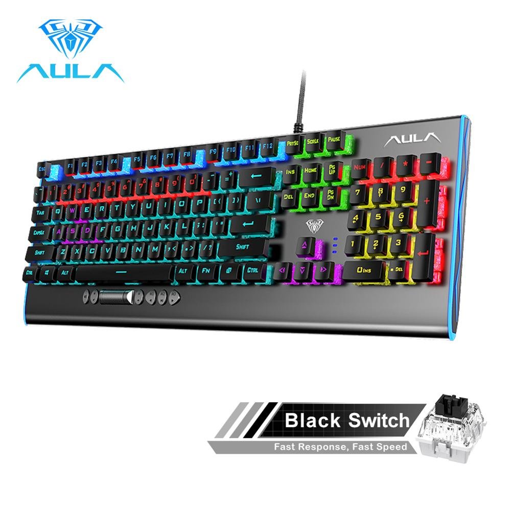 AULA F2099 Gamer Mechanical Keyboard Blue Brown Switch Mix Backlit Wired Gaming Keyboard Anti-ghosting for Game Tablet Desktop