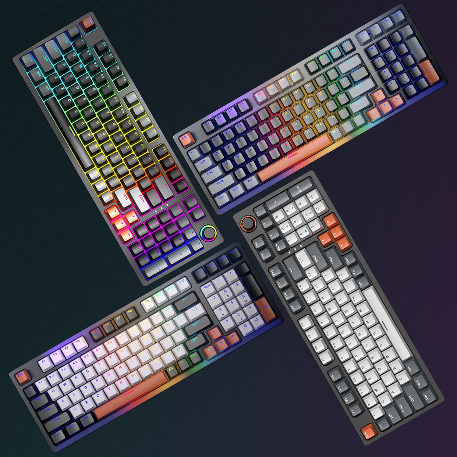 SAMA OEM New Arrival Mechanical Keyboard Computer Laptop Anti-Ghosting Numeric Plastic Gaming Keyboards For Desktop