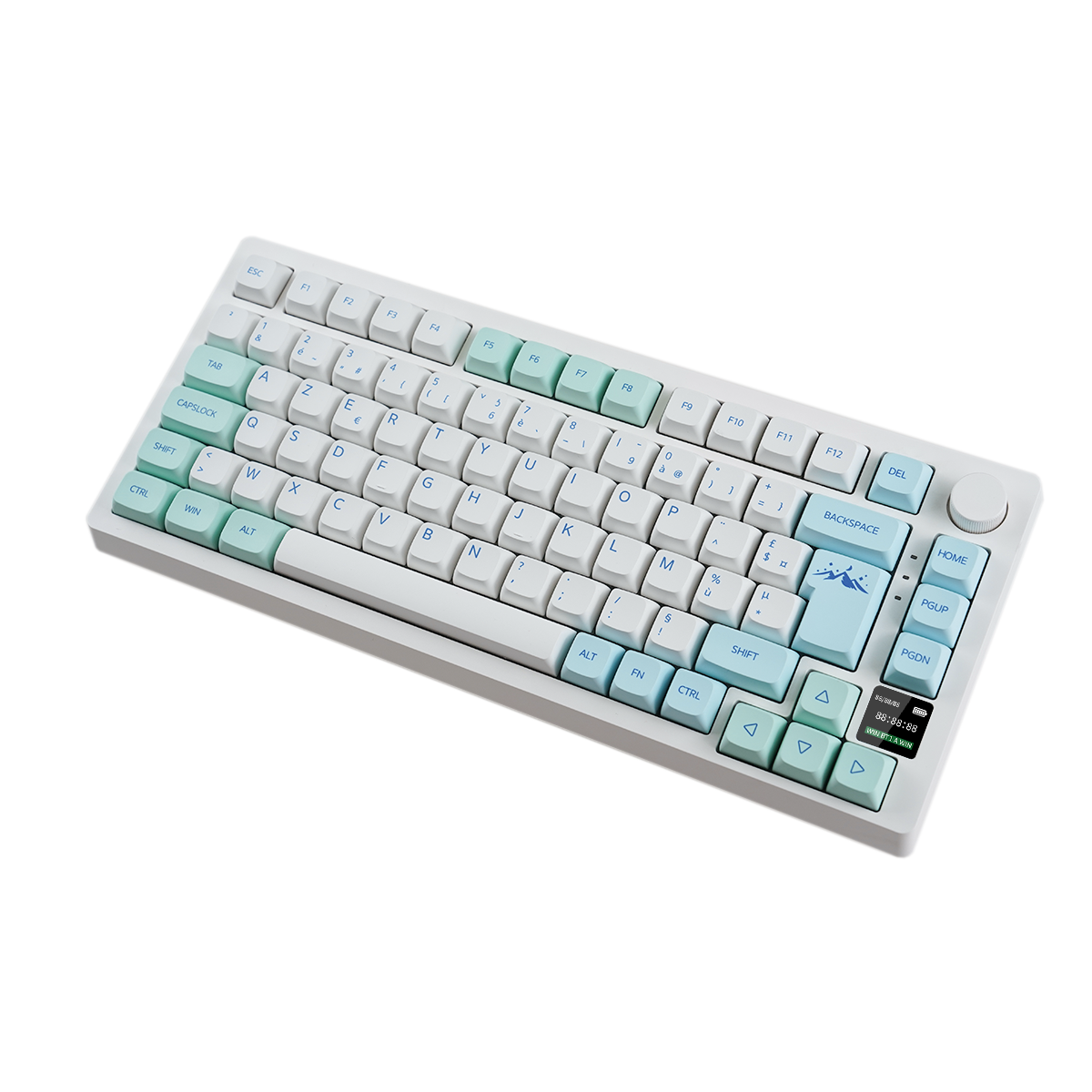 MK75 Max Spanish Portuguese French UK German Deutsch Language mechanical wireless keyboard iso 75% Layout with Display