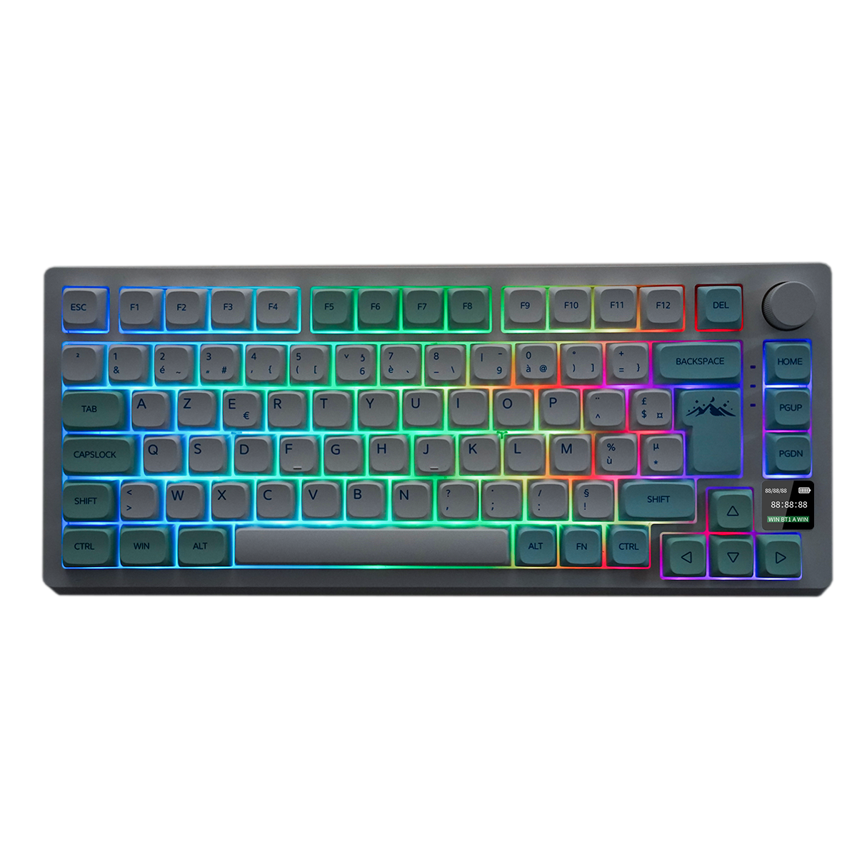 MK75 Max Spanish Portuguese French UK German Deutsch Language mechanical wireless keyboard iso 75% Layout with Display