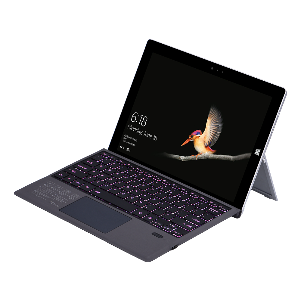 Backlit Wireless Keyboard with Touchpad for Surface 3/4/5/6/7 Keyboard Cover