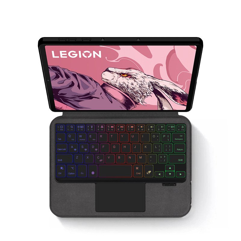 Ultra slim Leather case for lenovo LEGION Y700 2023 with wireless keyboard cover TB029
