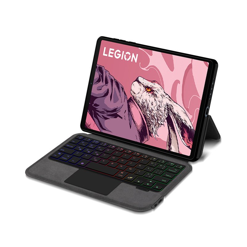 Ultra slim Leather case for lenovo LEGION Y700 2023 with wireless keyboard cover TB029