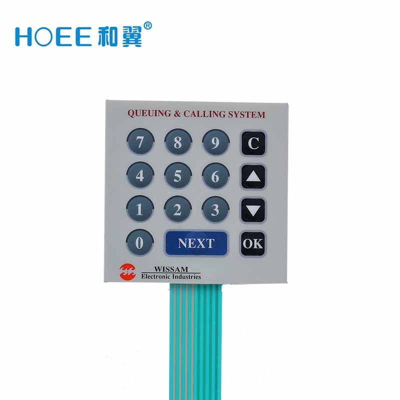 OEM high quality multi colors tactile membrane switch keyboard