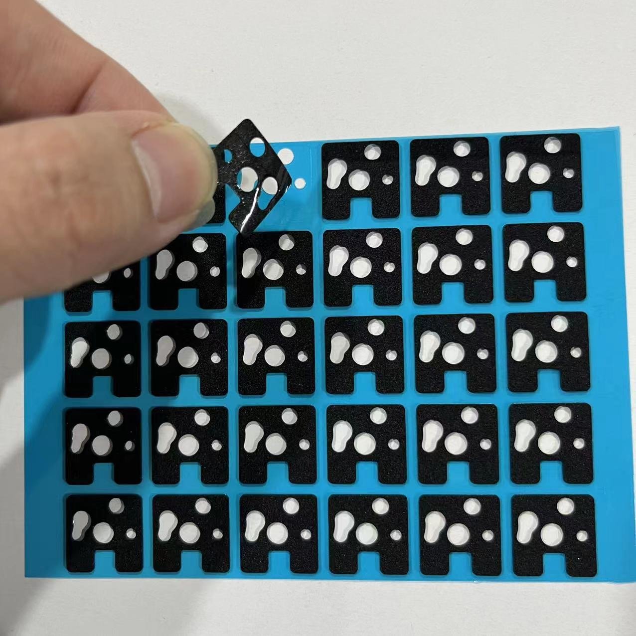 Factory Die Cutting Self Adhesive PORON Foam Gasket Flame Retardant Shielding Conductive Gasket Foam Conductive Adhesive Sponge