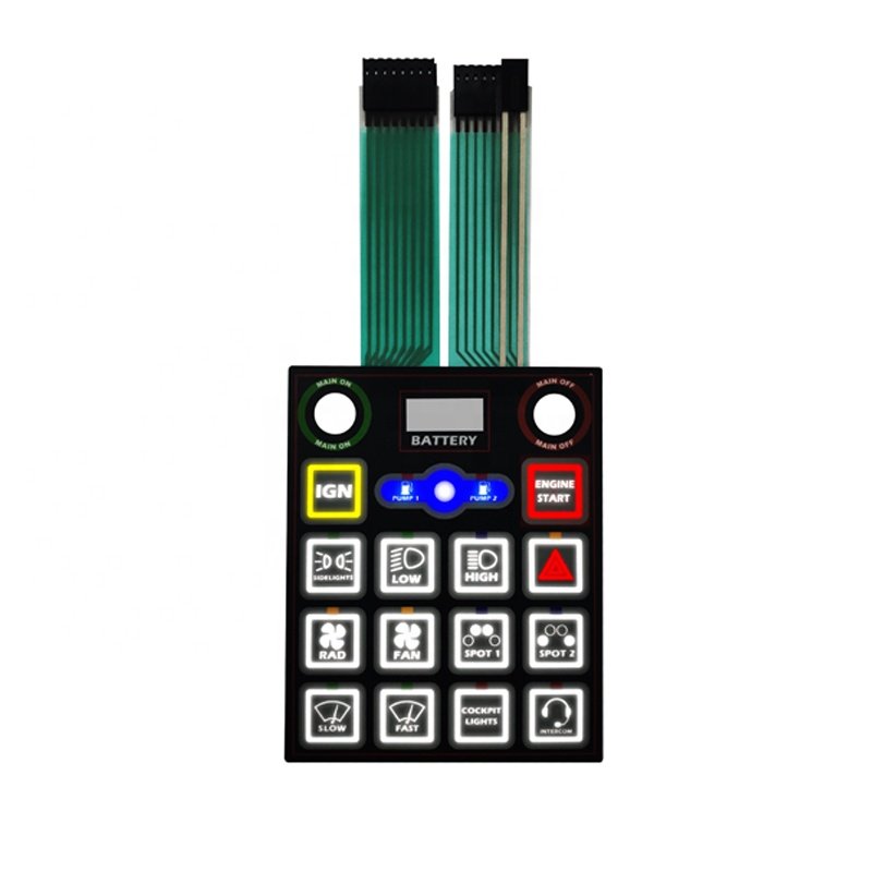Wholesale Price Matrix Membrane Smart Switch With Ied Waterproof Panel Membrane Switch Keyboard