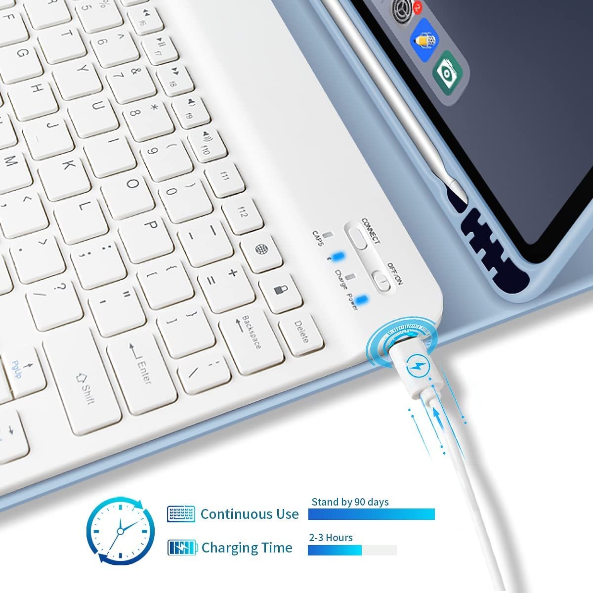 Smart Tablet cover For iPad pro 11 2021 Magnetic keyboard case Anti-fall With Pencil Holder Waterproof For iPad Pro 11 Inch Case