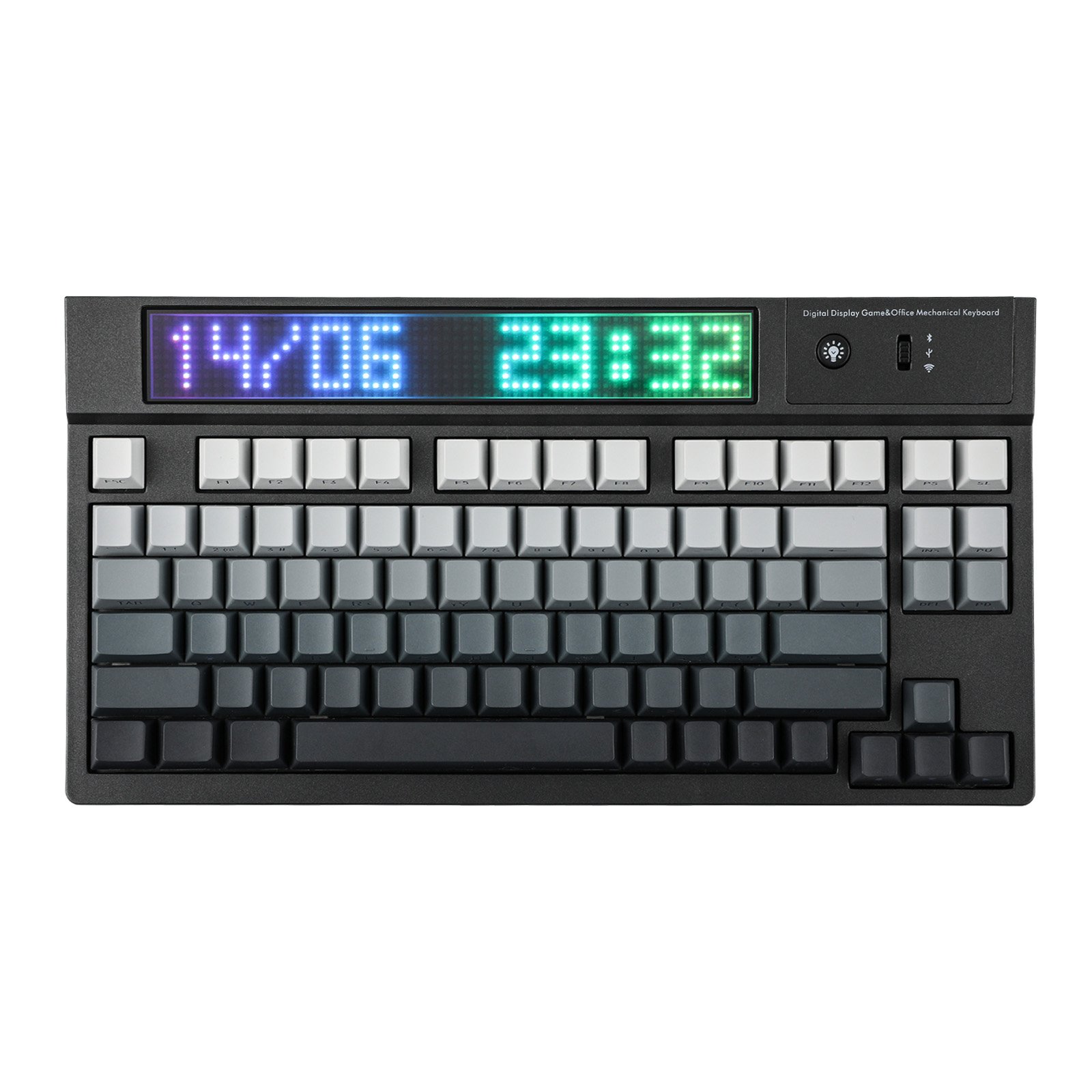 EPOMAKER DynaTab75X 75% Compact Gasket Mounted Mechanical Keyboard Custom Dot-Matrix RGB LED Screen shenzhen mechanical keyboard