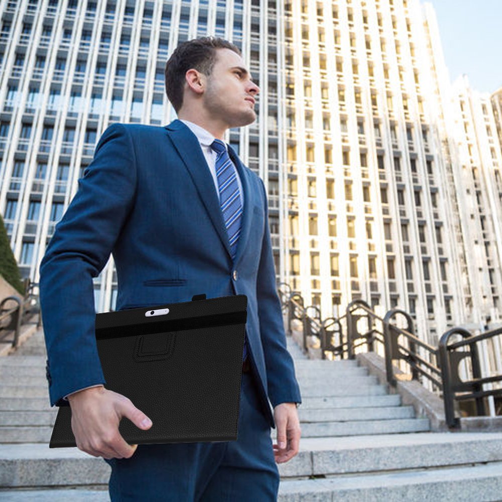 Universal For Microsoft Surface Pro 3 4 5 6 7 12.3 Hand Strap Matte Protective Case Tablet PU Leather Keyboard Flip Stand Cover