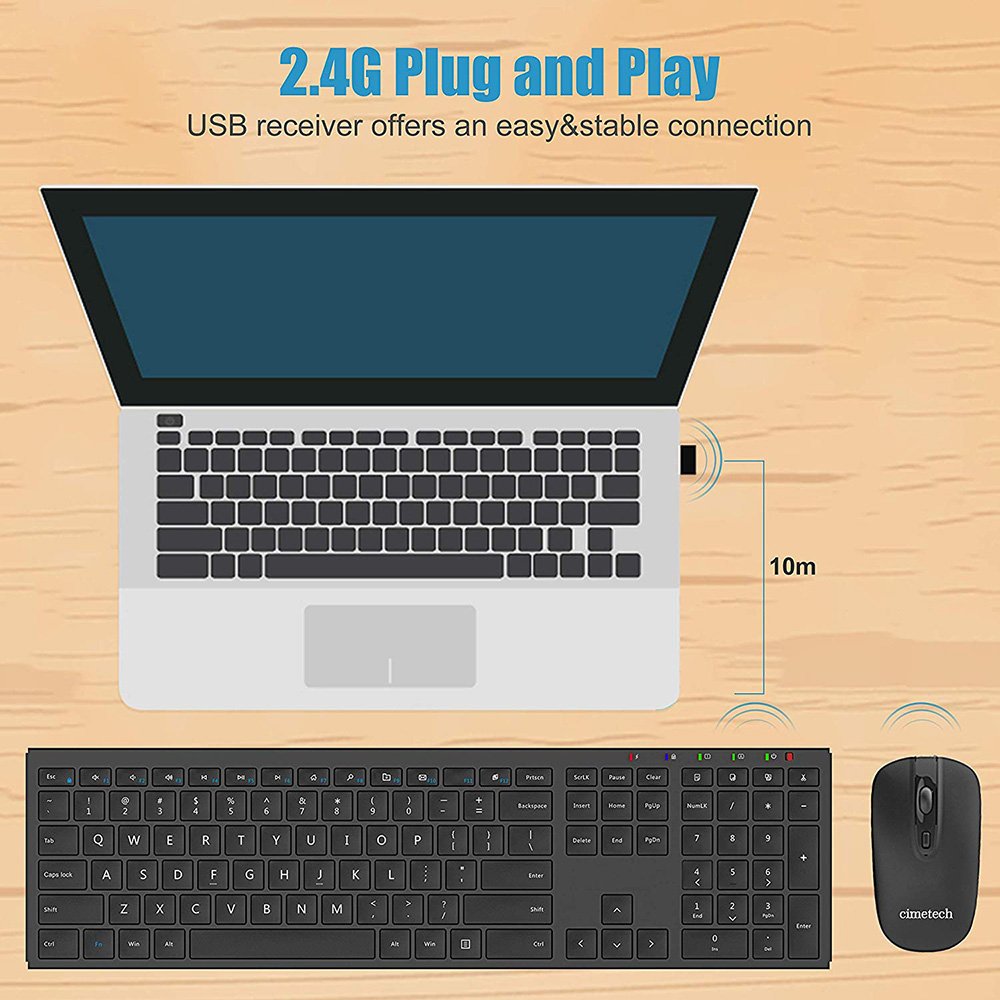 109 Keys Blue Switches Backlit Gamer Wireless Keyboard And Mouse