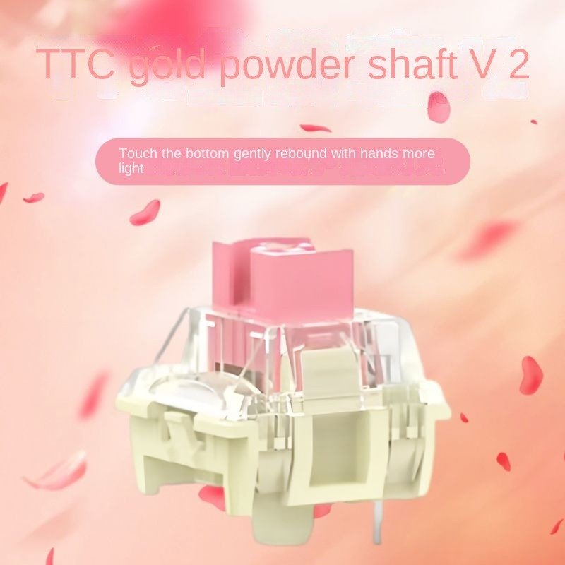 Wholesale of spot TTC gold powder V2 mechanical keyboard esports axis body customized hot swappable linear DIY switch