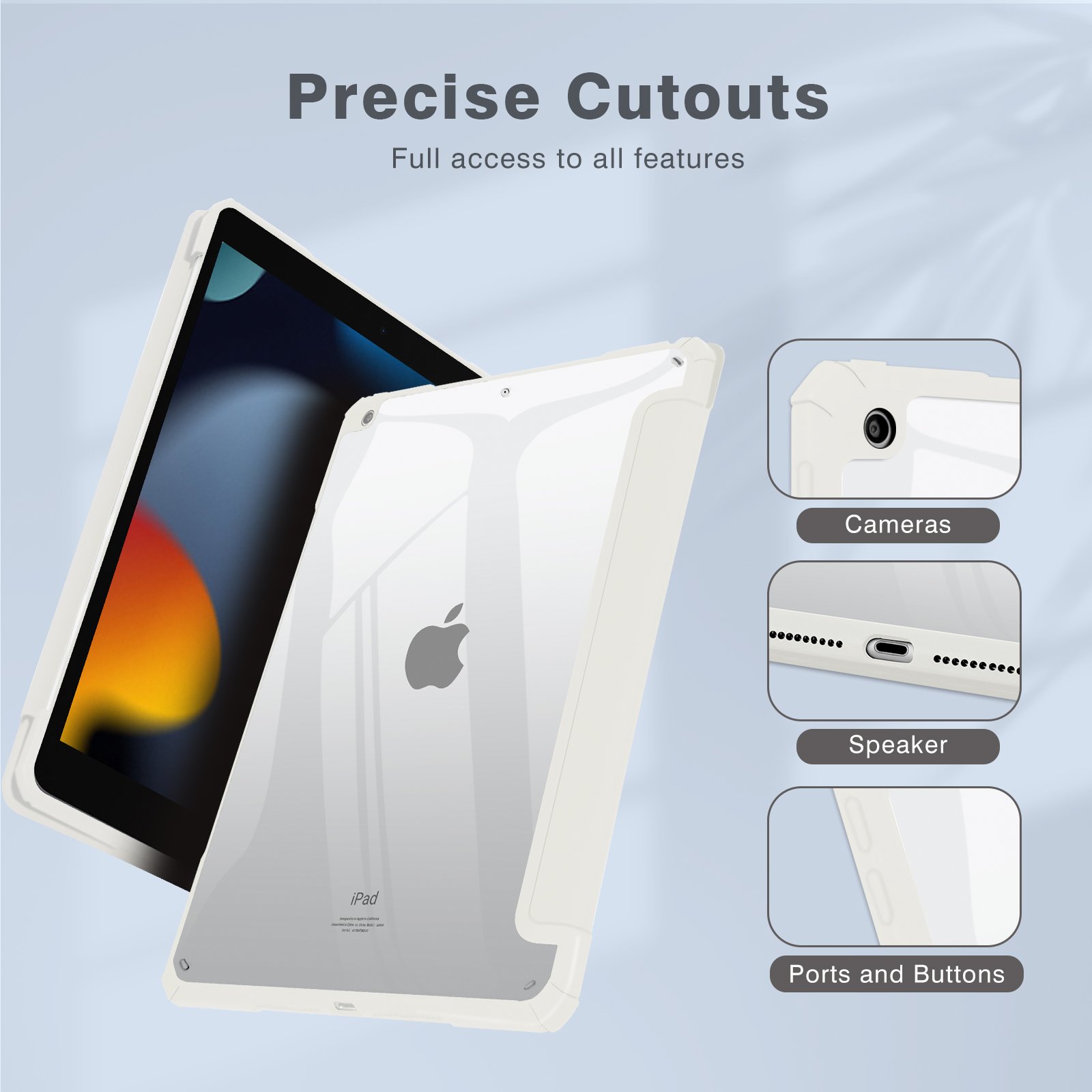 Lightweight Matte Frosted Shockproof TPU Standing protective case tablet Cover for Apple iPad 10th Generation 10.9 inch