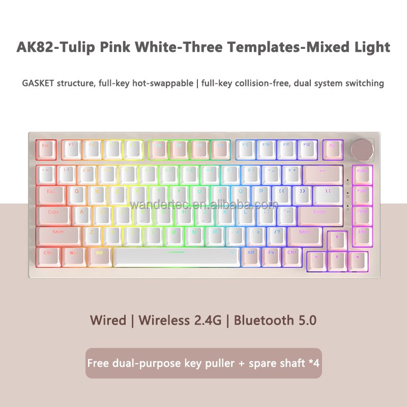 Apex Pro 2023 Purple Mechanical Gaming Keyboard 80% RGB Semi-Full Keypad Durable ABS Switch Designed Laptop Gaming BT New