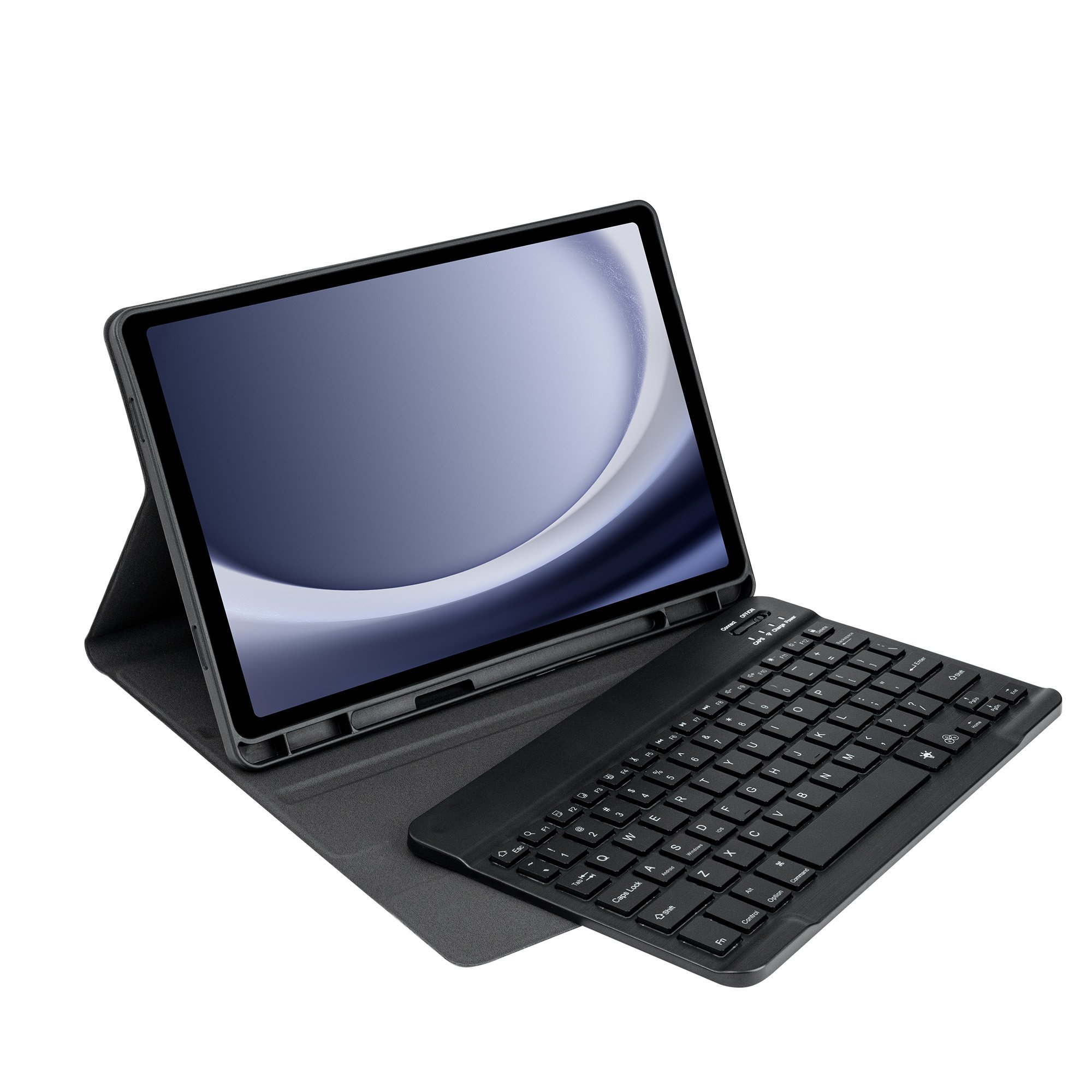 Factory Price Wholesale Bluetooth Wireless Keyboard Cover for 11'' Samsung Tab A9+ 78 Keys USB-C Port with 7 RGB Backlit Black