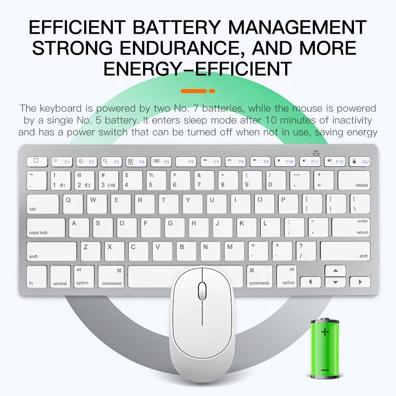 2024 mini cheap wireless mouse and keyboard set teclados Dual mode portable bluetooth keyboard and mouse combo with aaa battery