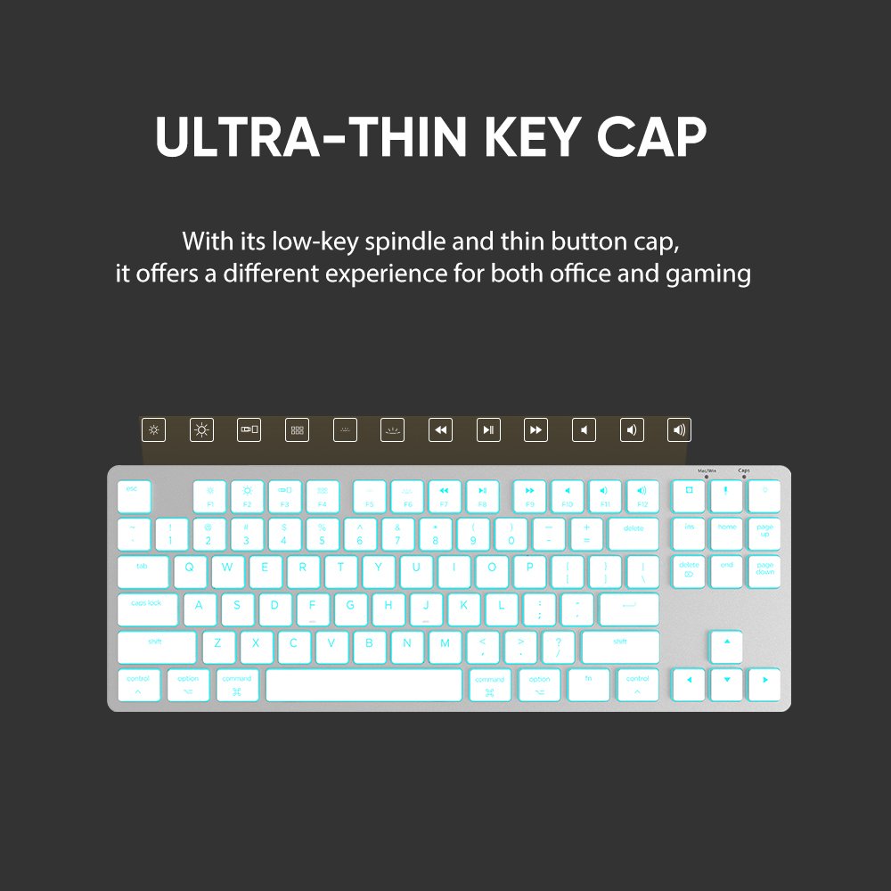 oem chocolate keyboard thin chocolate structure keycap design,Upper cover aluminum alloy material mini keyboard mechanical