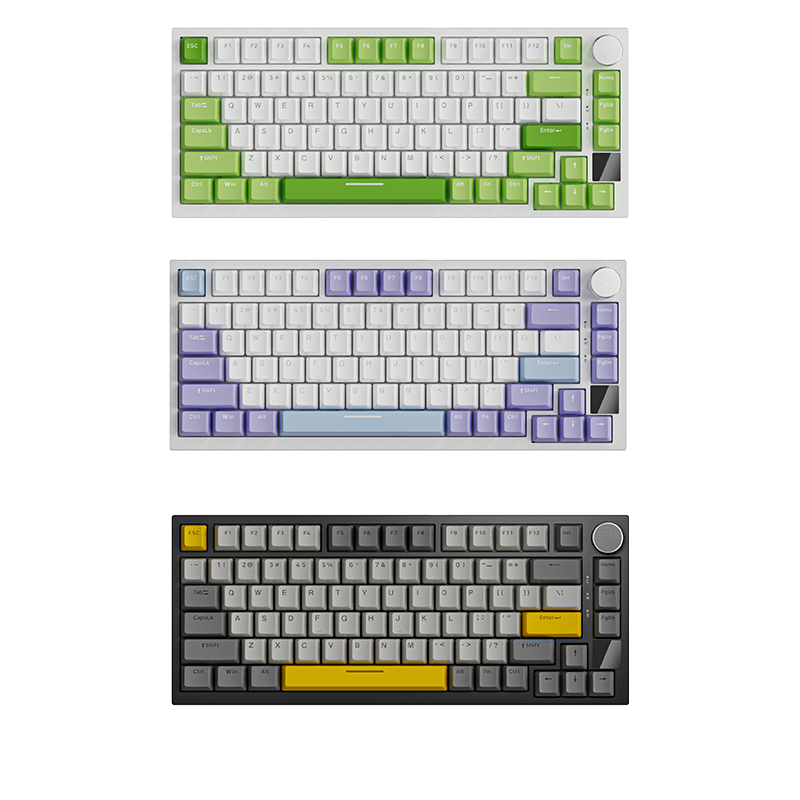 Ajazz AK820 OEM Logo wired usb RGB LED light pc computer custom 2.4G wireless gaming mechanical switch 75% keyboard