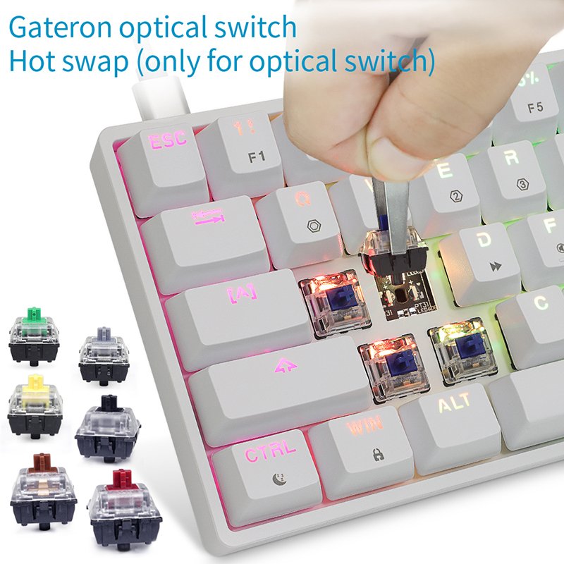 SKYLOONG GK61 SK61 61 Keys USB Wired RGB Backlit Gaming Mechanical Keyboard For PC Tablet Laptop