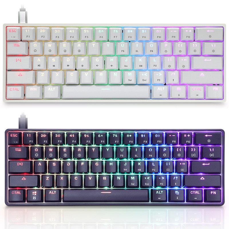 SKYLOONG GK61 SK61 61 Keys USB Wired RGB Backlit Gaming Mechanical Keyboard For PC Tablet Laptop