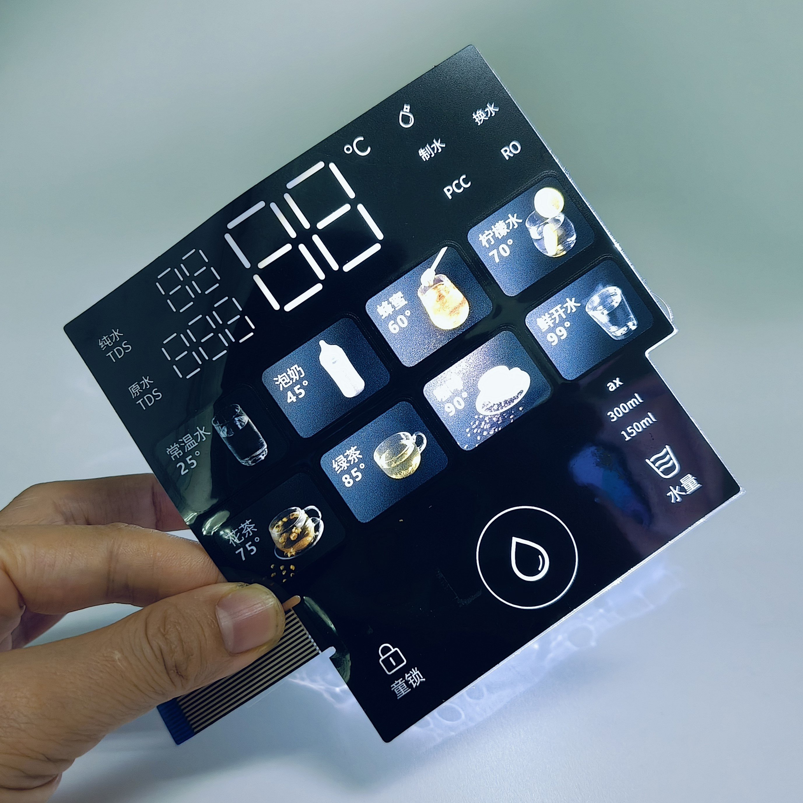 High Quality Capacitive Touch Button Keypad with backlit for home appliance