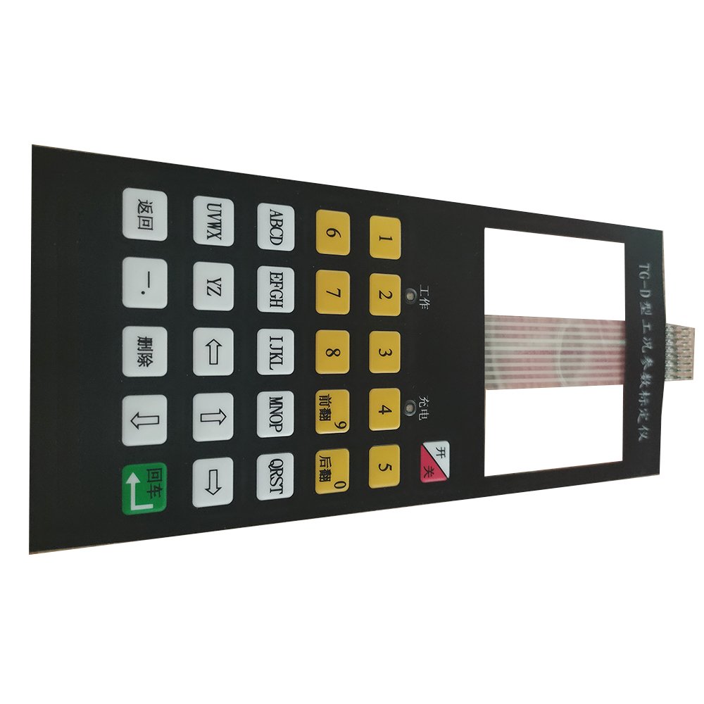 Polyimide FPC zif tail membrane keypad switch with led lights