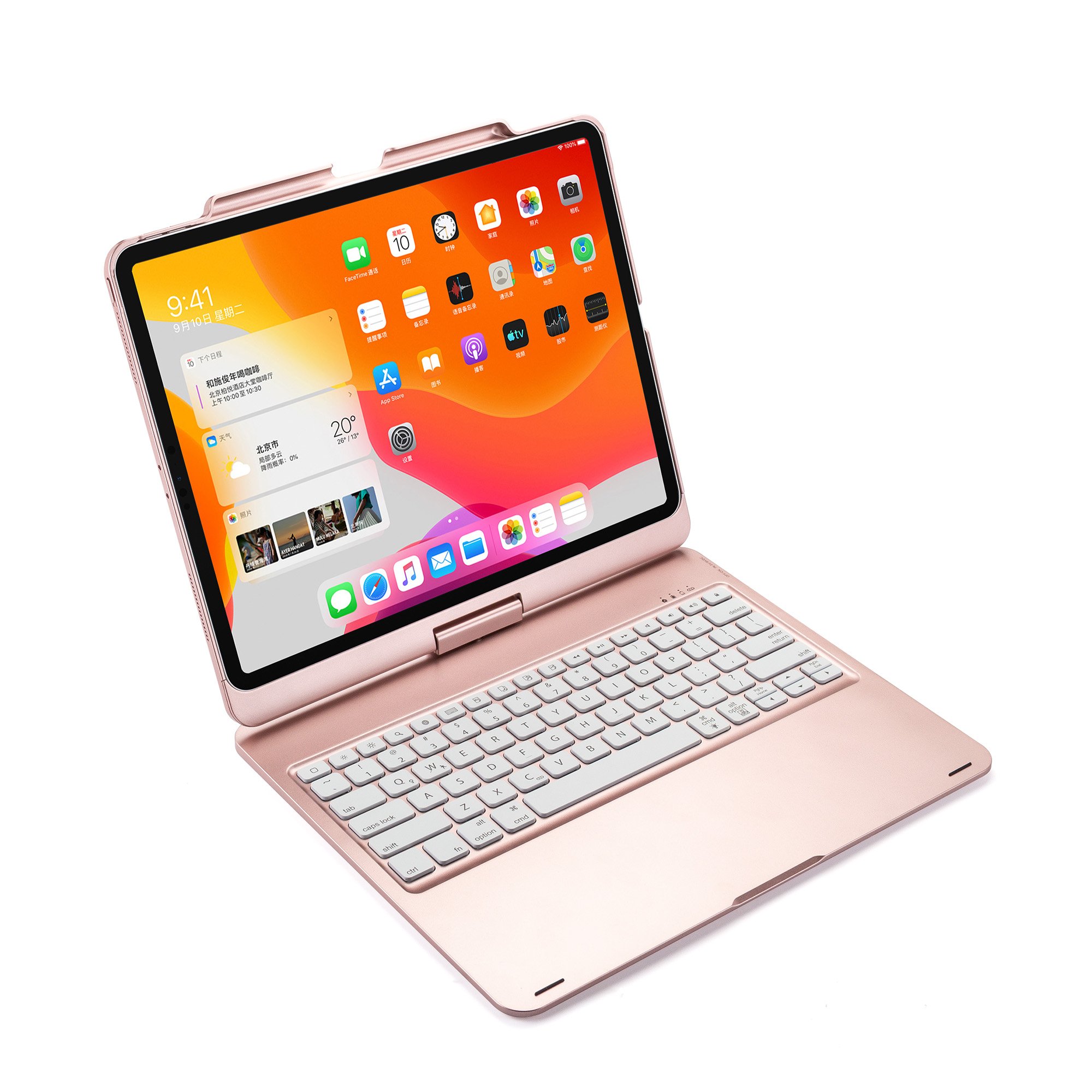 360 Rotatable ABS Material Keyboard Case Fit for 12.9 Inch