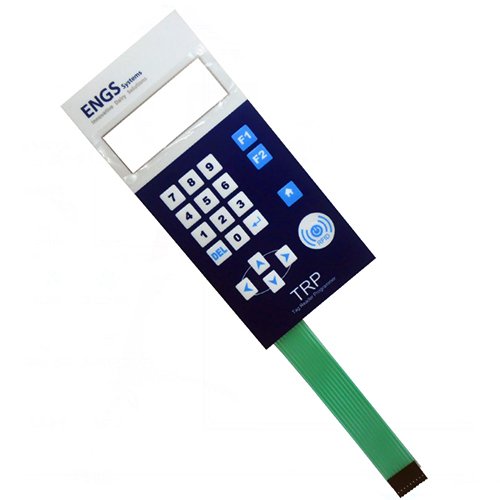friction resistant plastic graphic overlay keyboard with raised push button Membrane Keypad